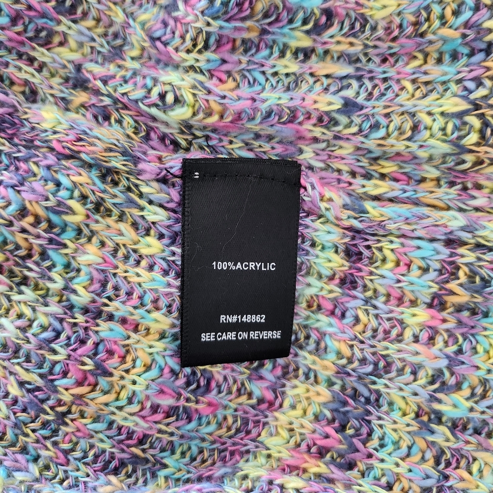 NWT Torrid Rainbow Slub Pullover Tunic V-Neck Sweater - Picture 6 of 6